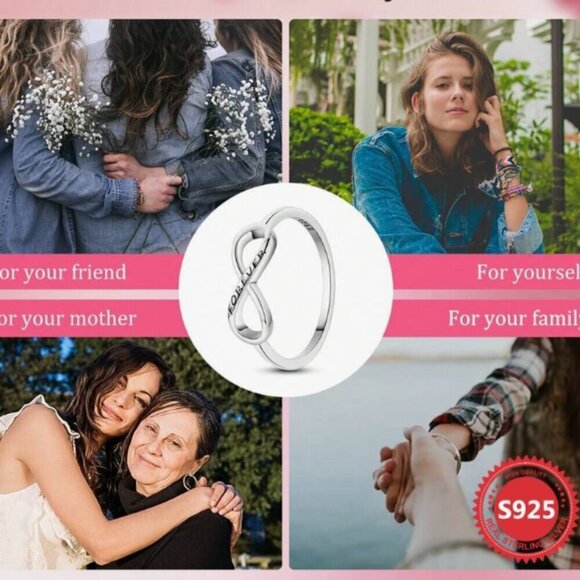 925 Silver Forever Infinity Ring - Picture 5 of 7
